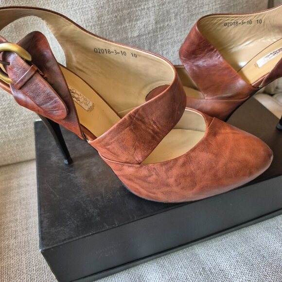 Tiffany by Baggio Soft Leather Slingback Heels – Size 10 US (41 EU) - Picture 2 of 5